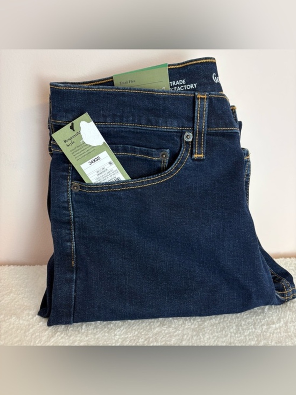 Goodfellow & Co Mens Dark Blue Denim Straight Leg Jeans 34x32 NWT